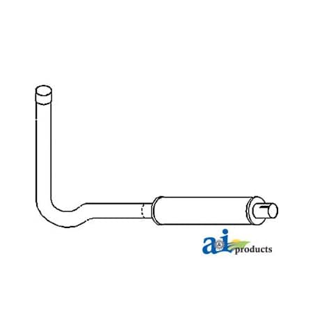 A & I Products Vertical Muffler & Pipe Assembly 37" x21" x3.5" A-FD2210